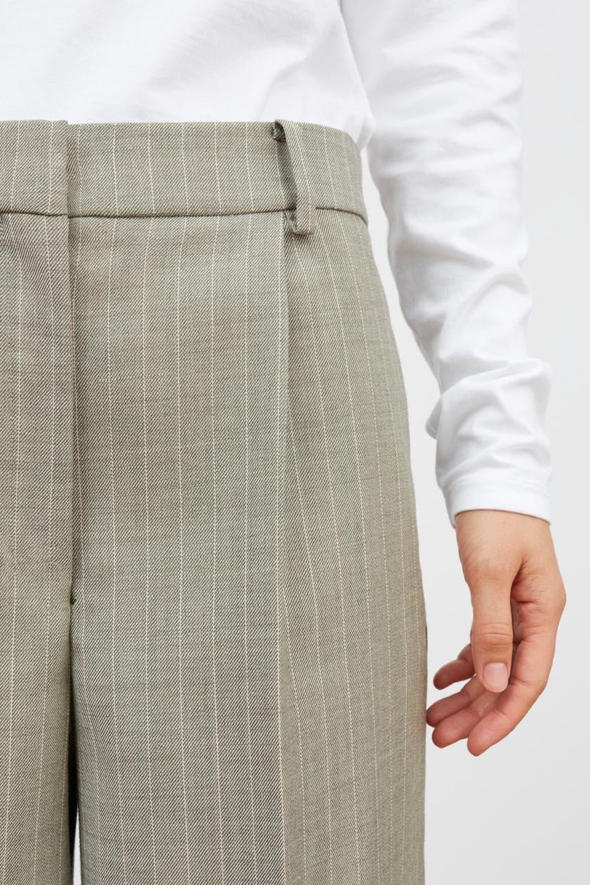 Thom Trousers, Light Grey/Ecru
