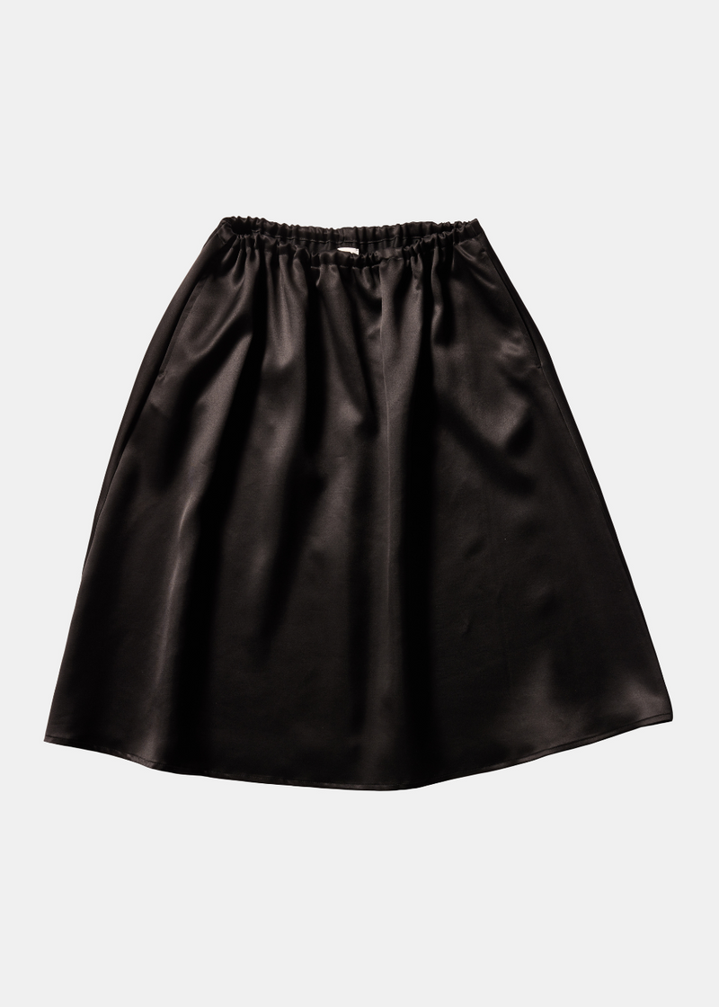 Bianca HW Below Knee Skirt, Black