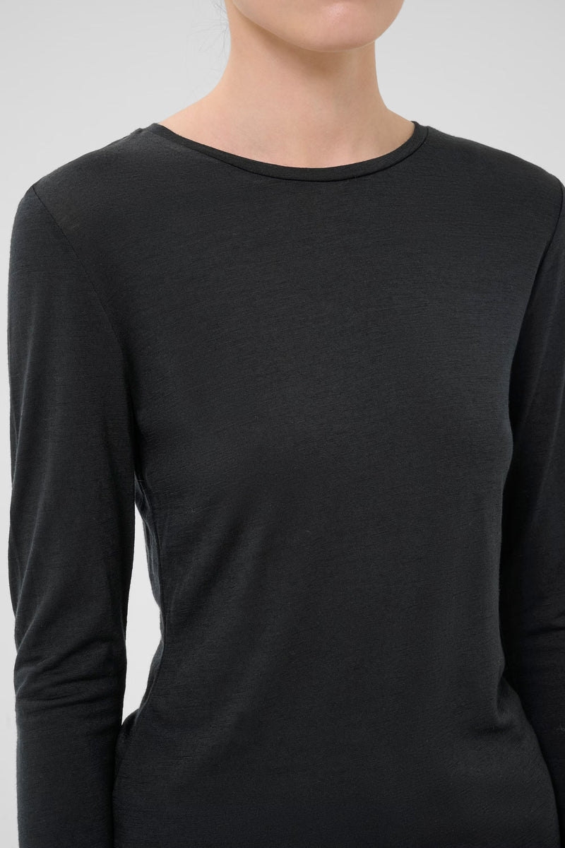 NiniaGZ ls wool roundneck, Black