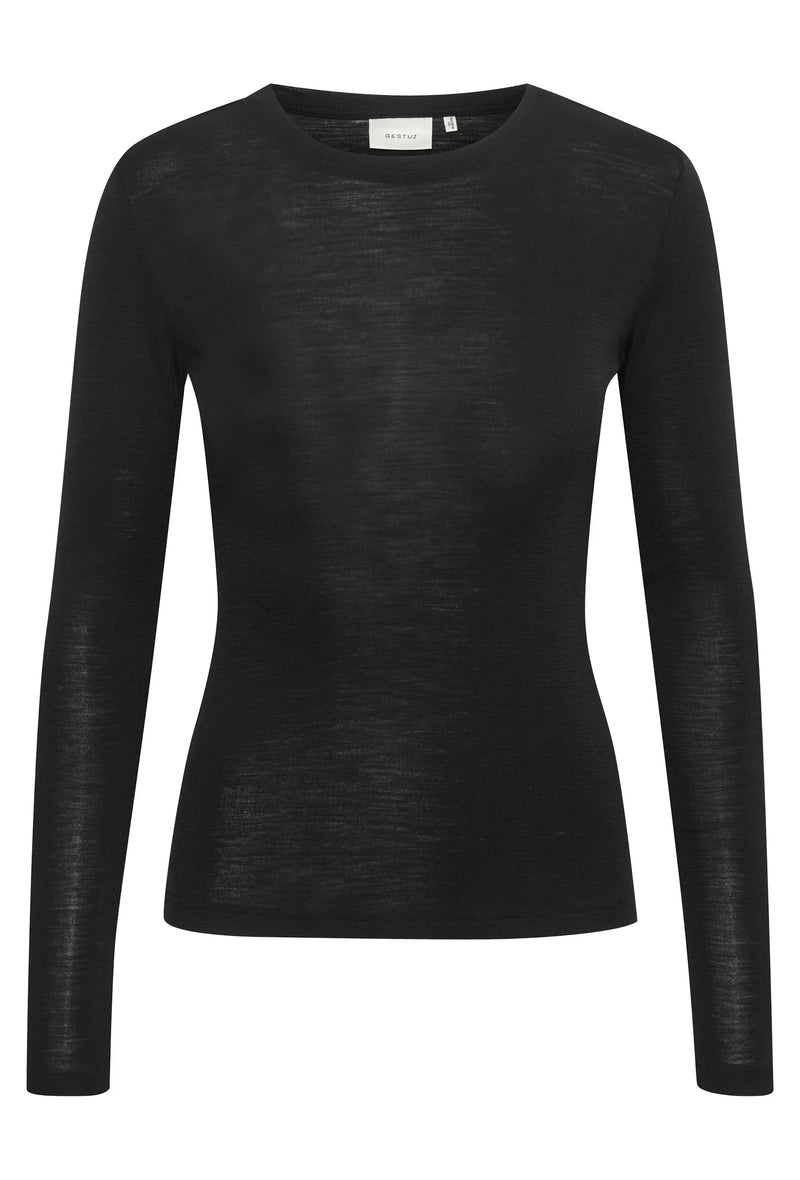 NiniaGZ ls wool roundneck, Black