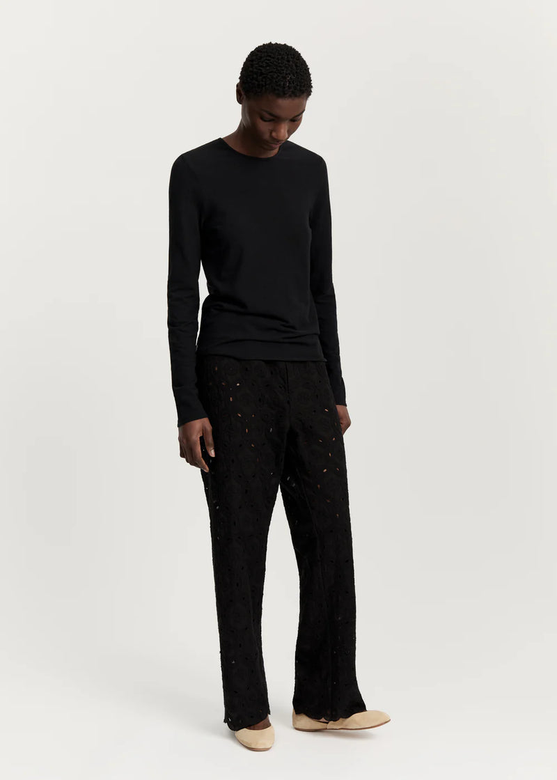Ava pant embroidery, Black
