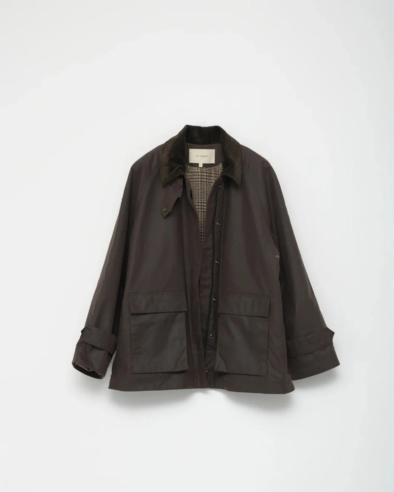 Oilskin Jacket, Dark Brown