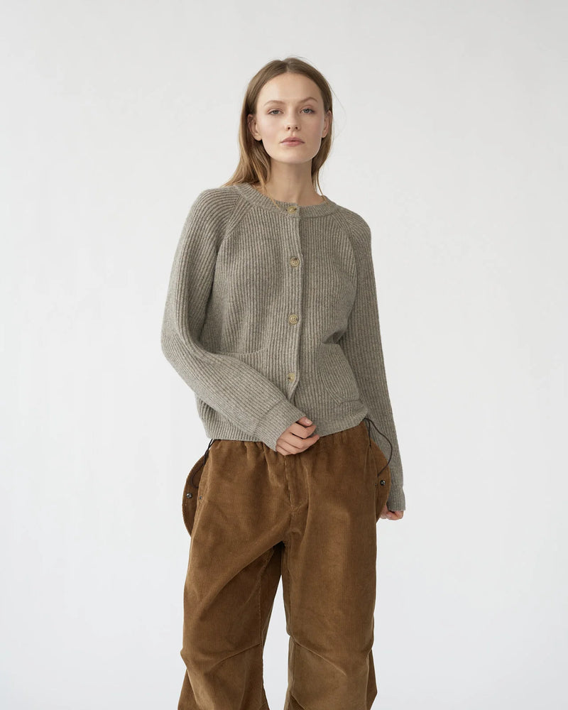 Shetland Wool Cardigan, Nature