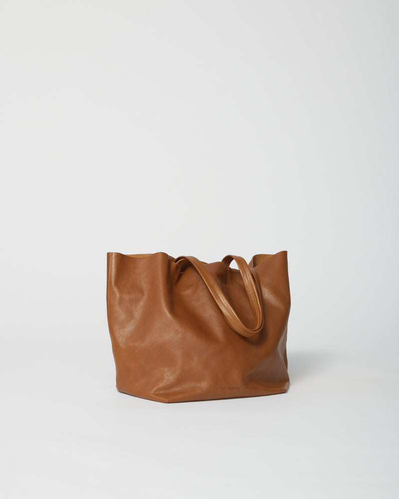 Full Grain Leather Bag, Cognac