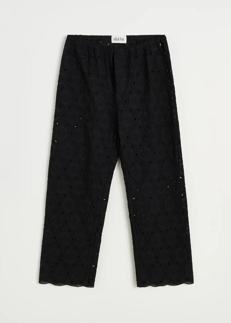 Ava pant embroidery, Black