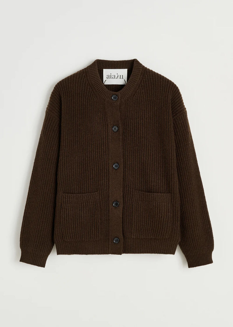 Bine Cardigan, Dark Brown