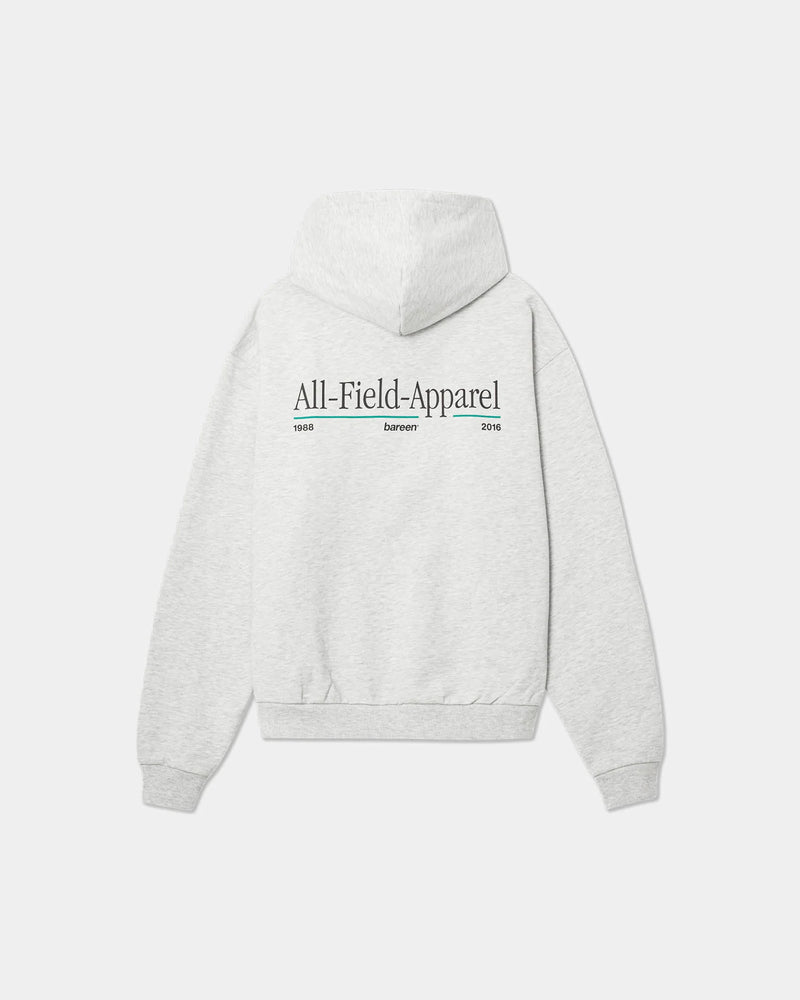 Oversized Zip Hoodie, All Field Apparel, Cloudy Grey