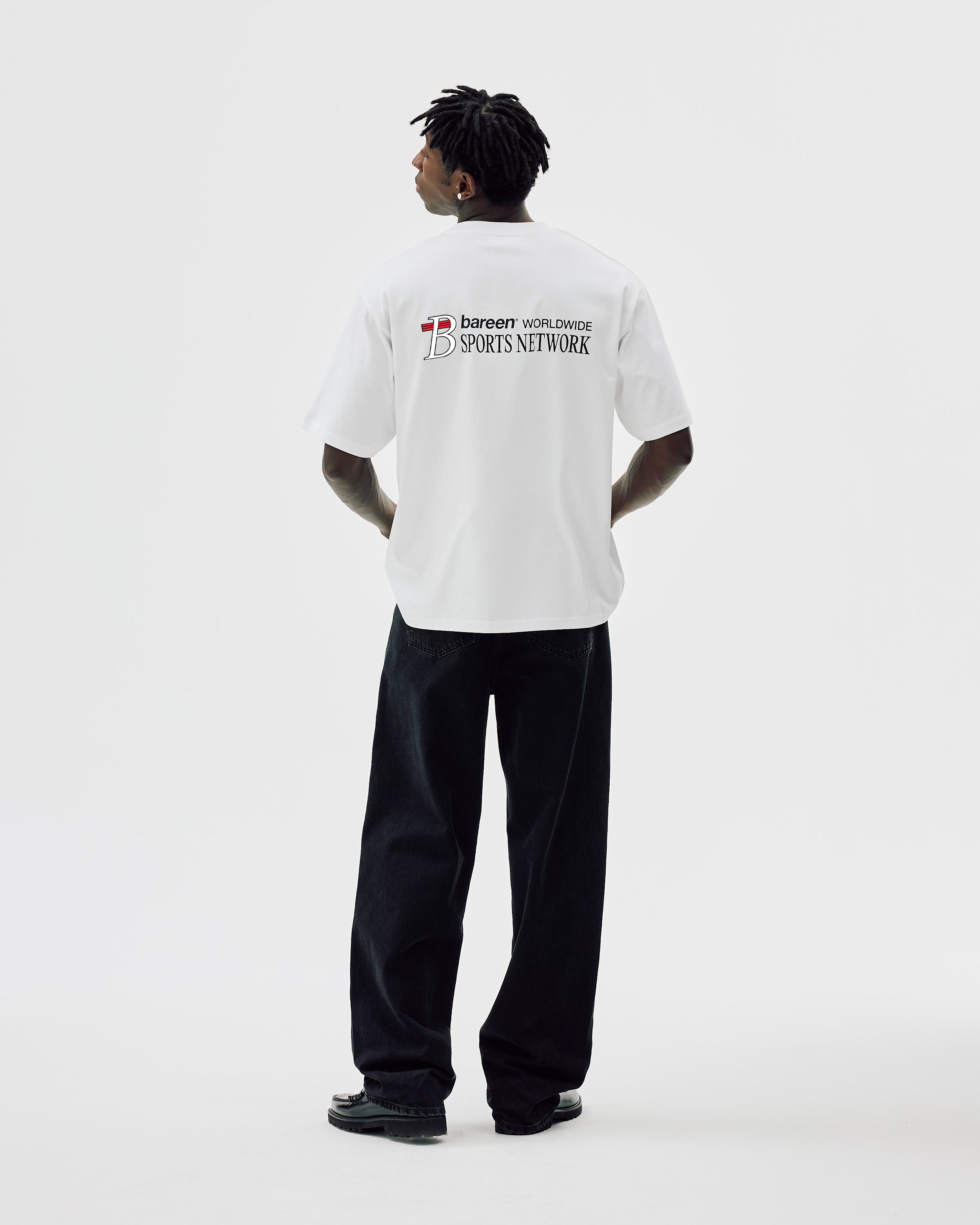 Box Fit T-shirt Sports Network, White