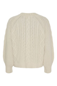 Dahlia cable knit jumper, White sand