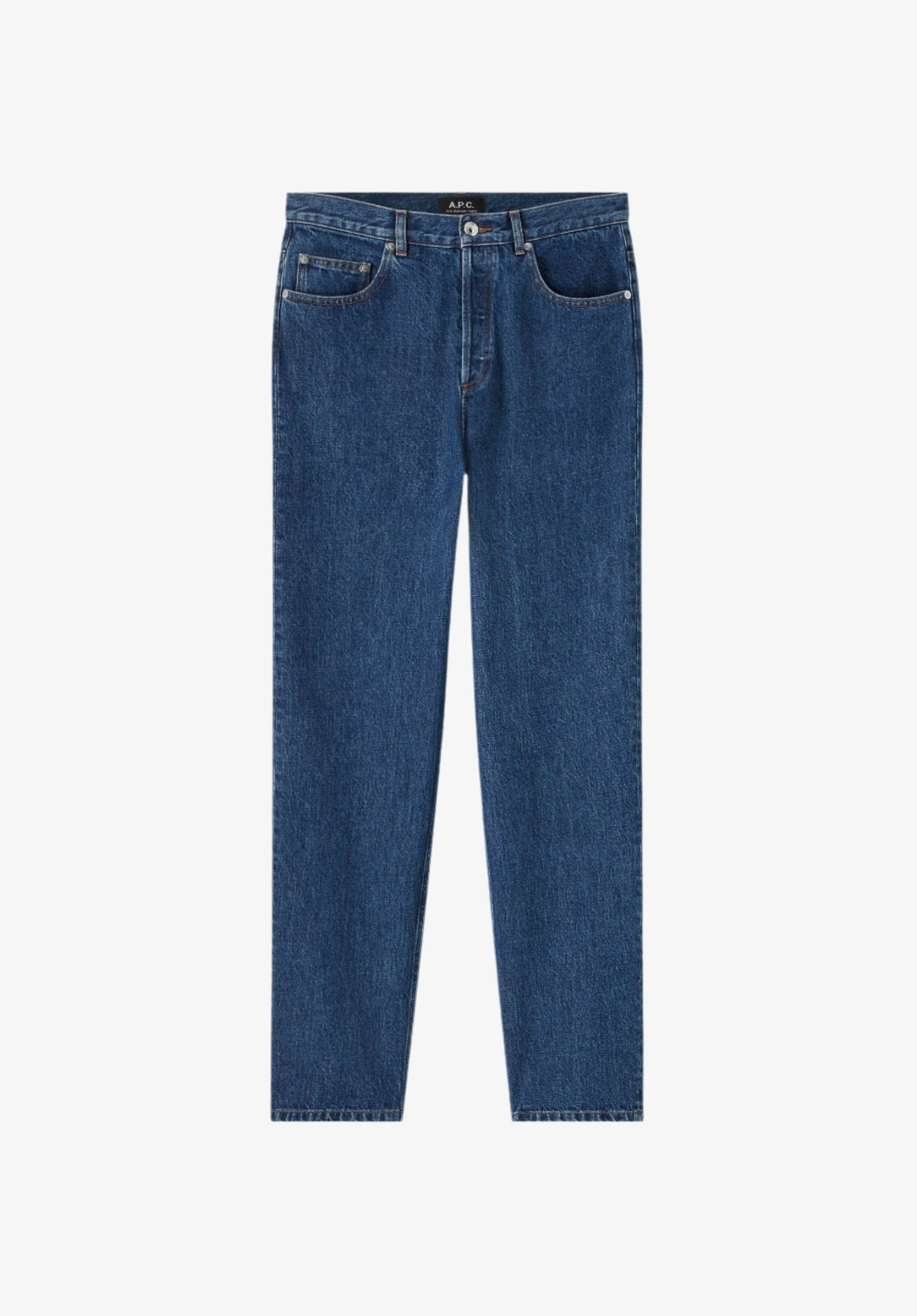 A.P.C. Fairfax Jeans Indigo Delavé stonewashed med vidt ben