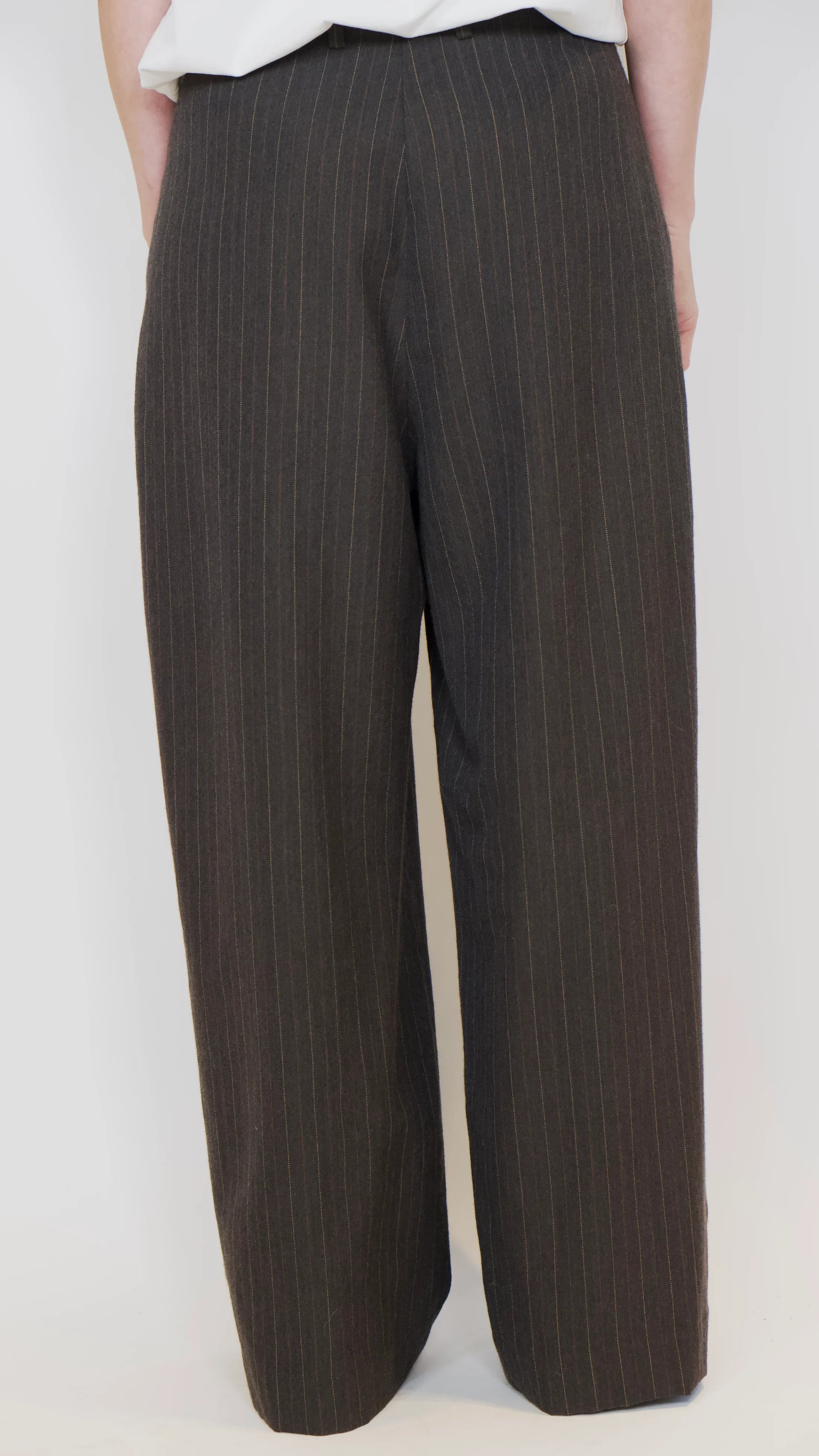 LouLou Pants, Brown Pinstripe