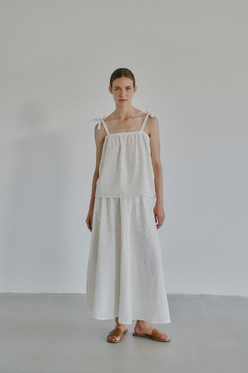 Emanuela Long Skirt, Whiteæ