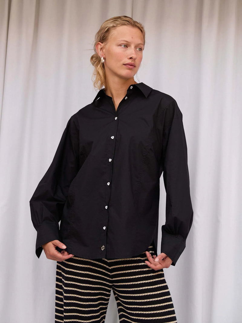 Dagmar Heart Shirt, Black