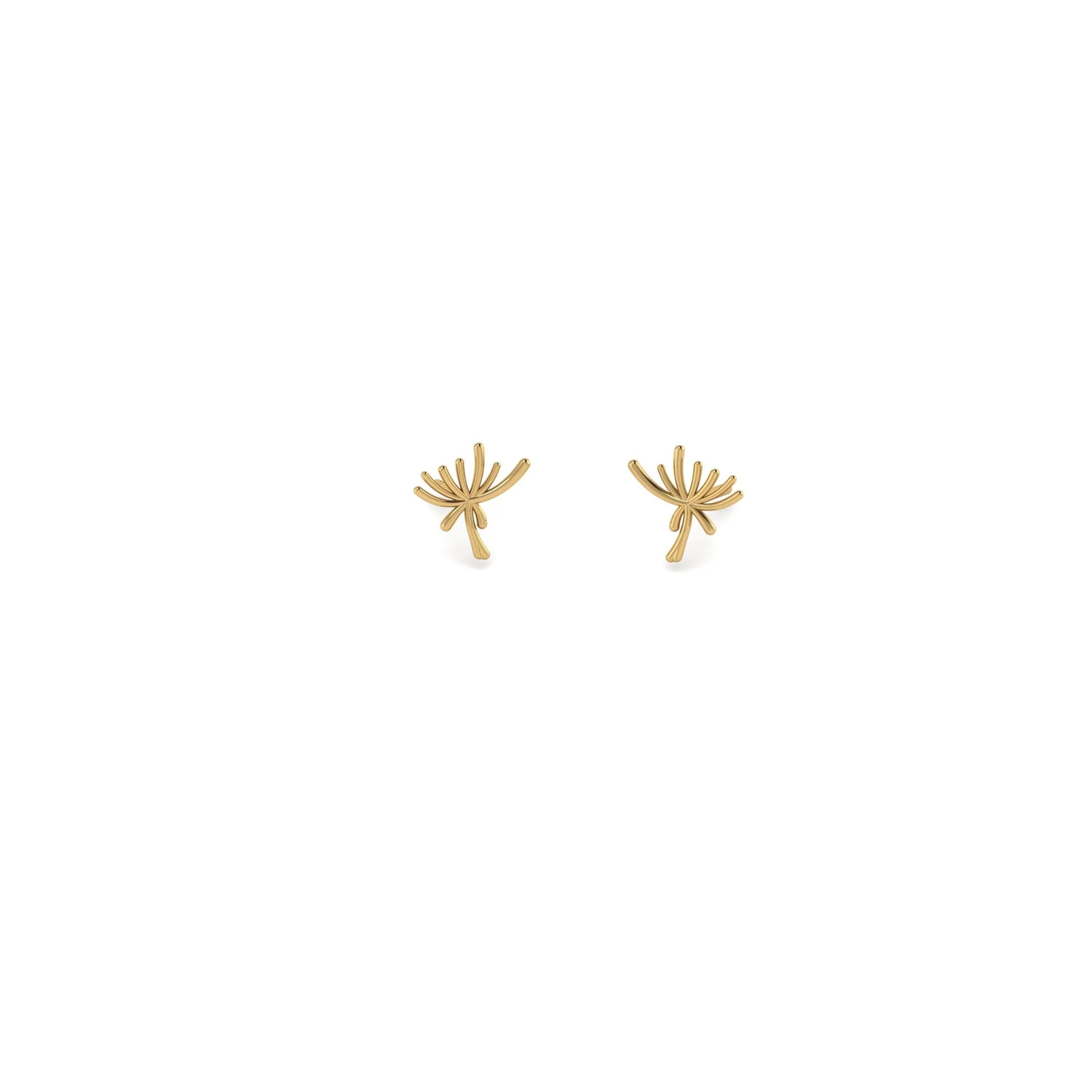 Dandelion Stud Earring Large, 18K Gold