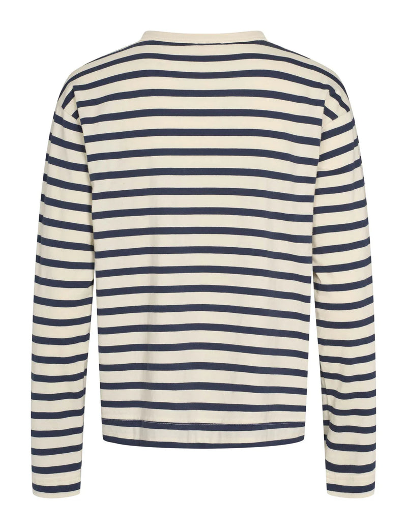Signe LS Striped Top, Blue Nights