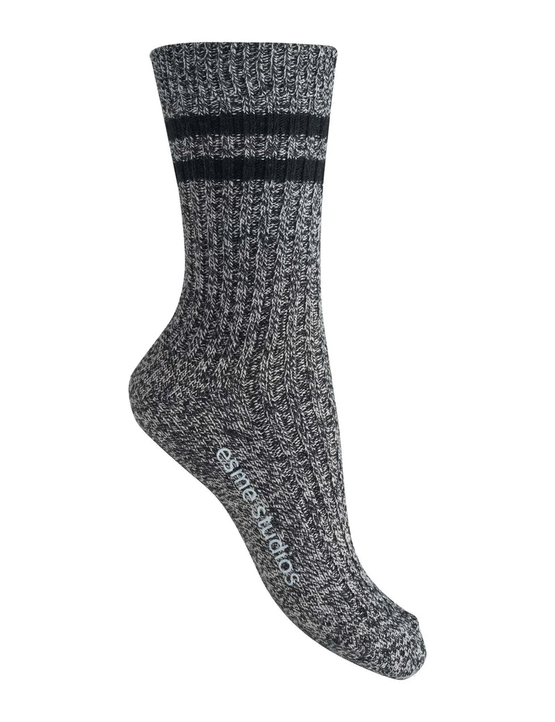 Zuko Socks, Black Melange