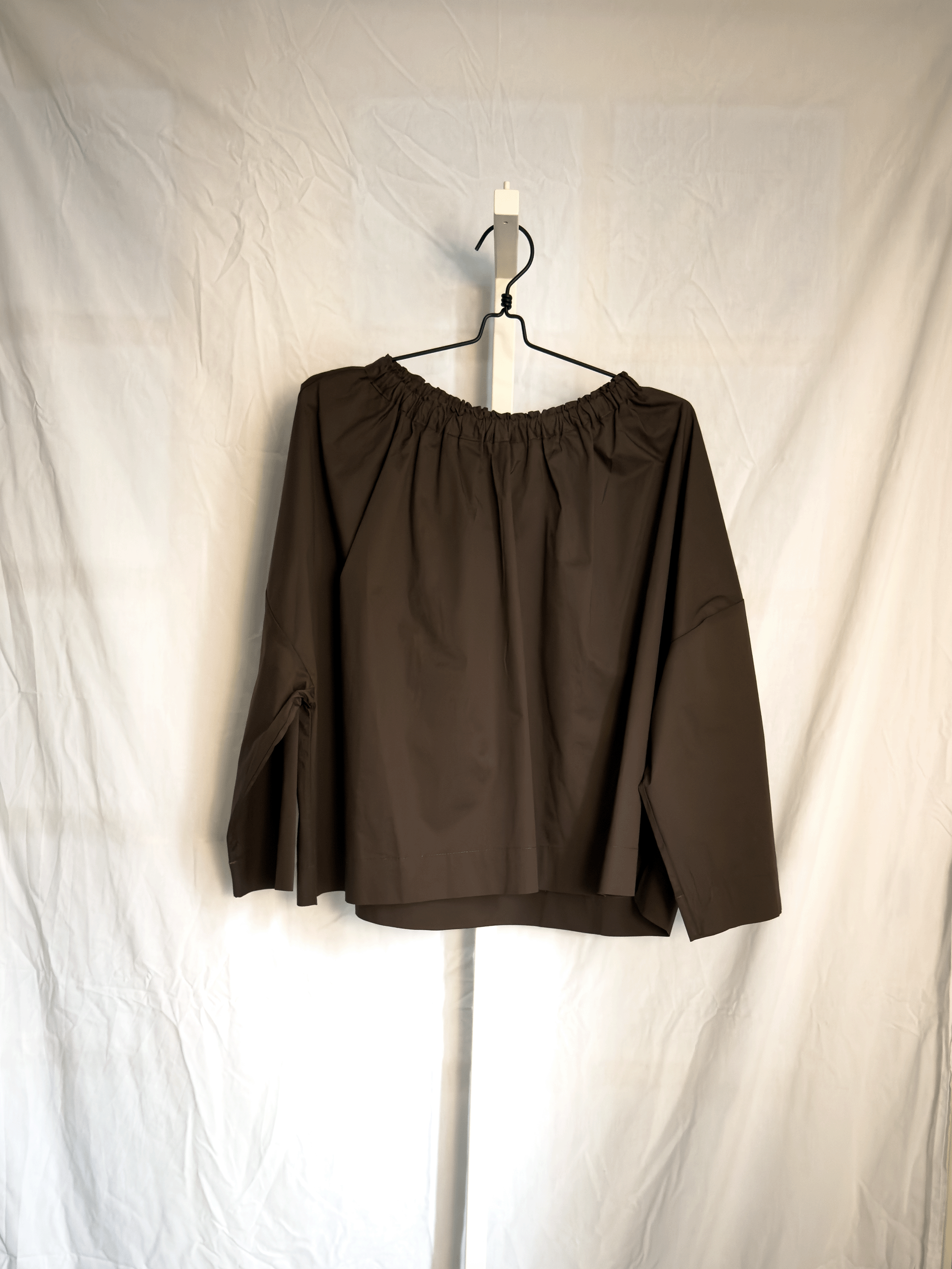 Magrethe LS Tie Top, Brown
