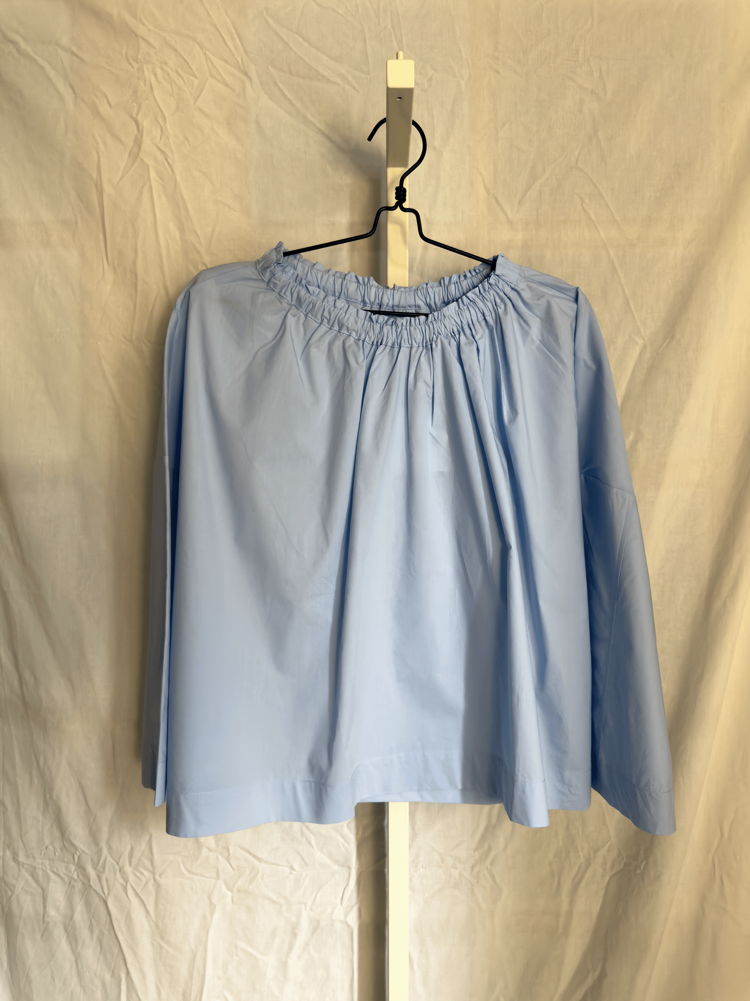 Magrethe LS Tie Top, Light Blue