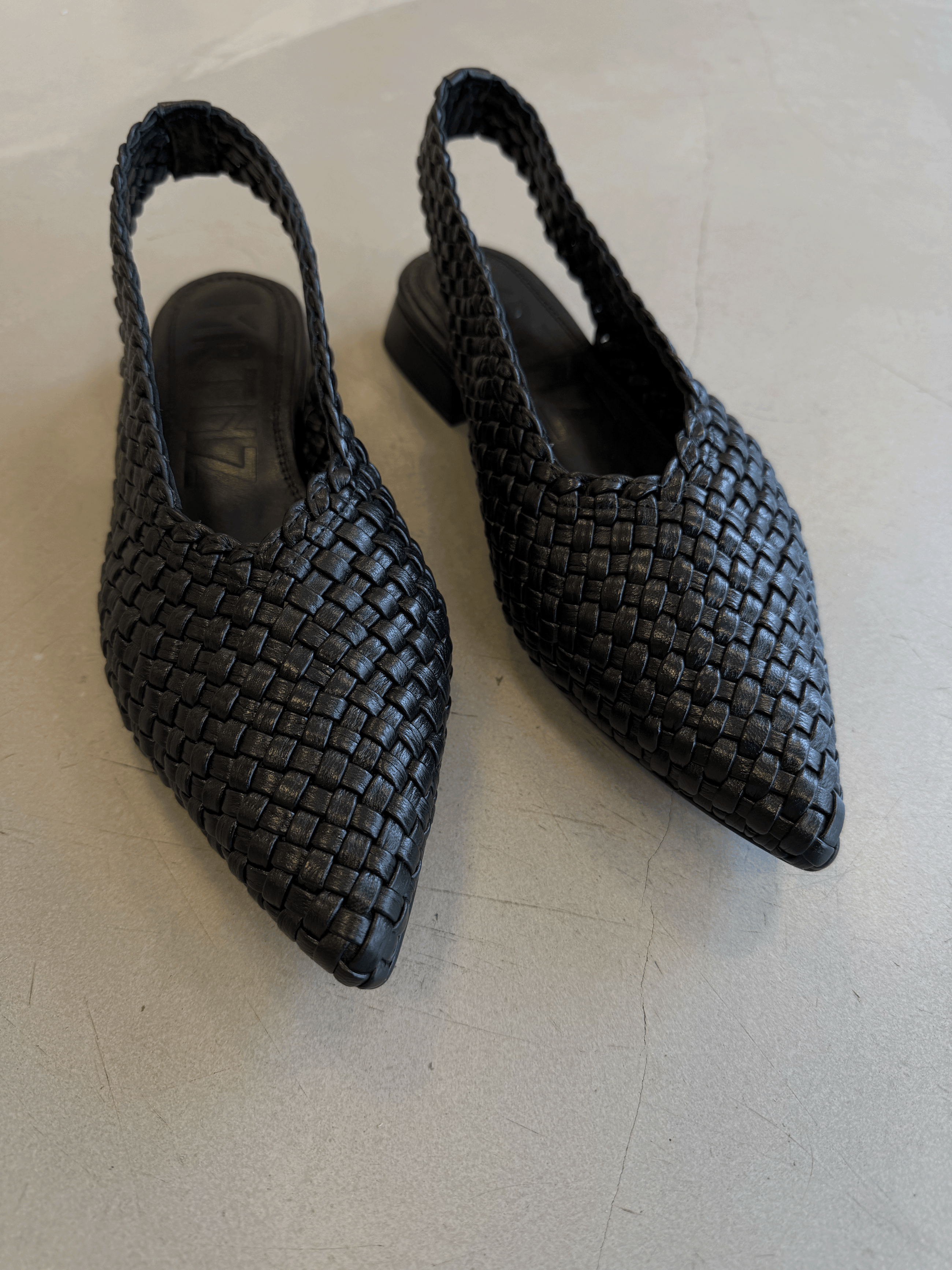 Soledad woven slingback sandal, Black