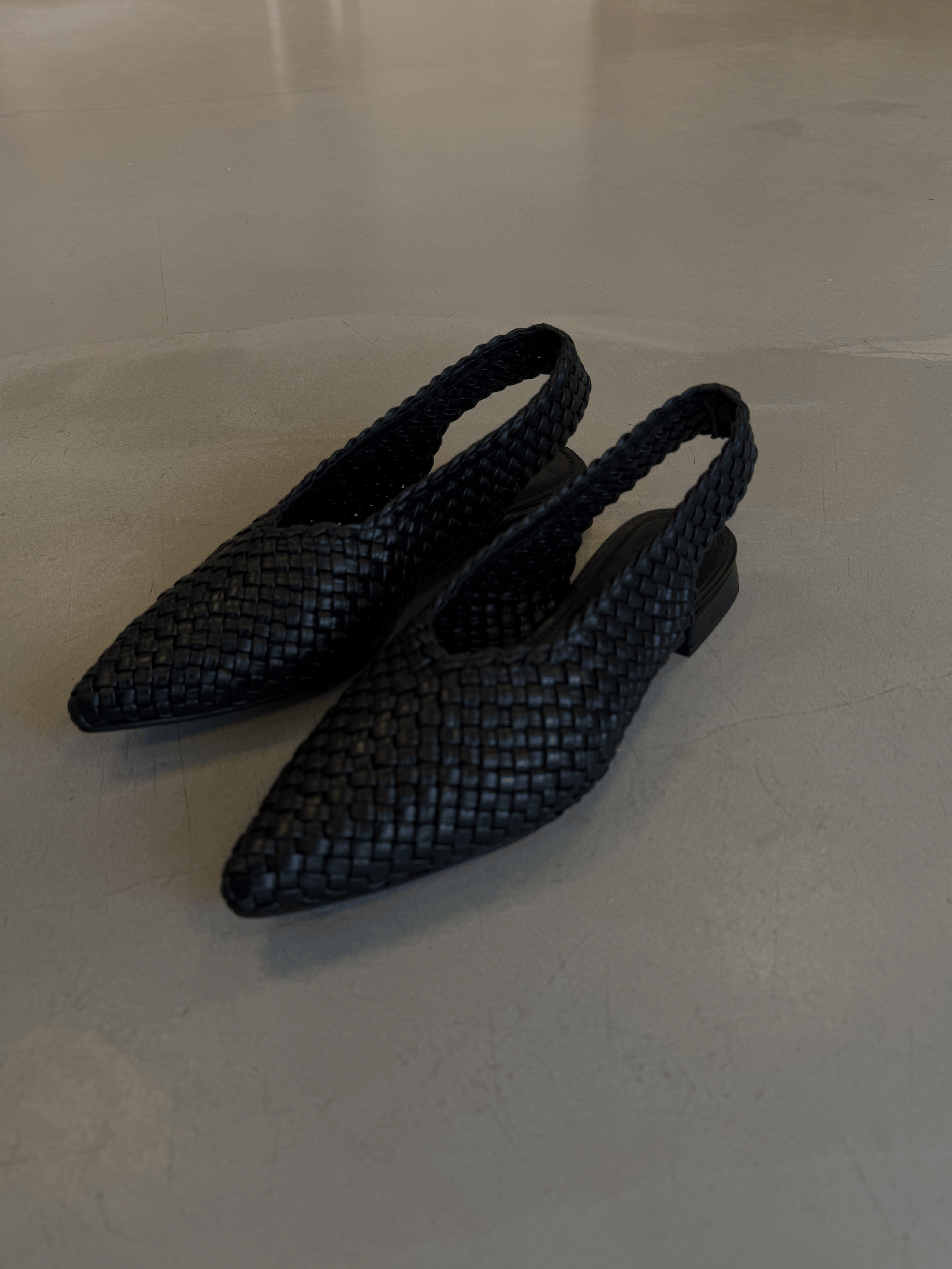 Soledad woven slingback sandal, Black