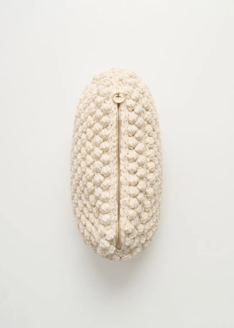 Linn Clutch, Pure Ecru