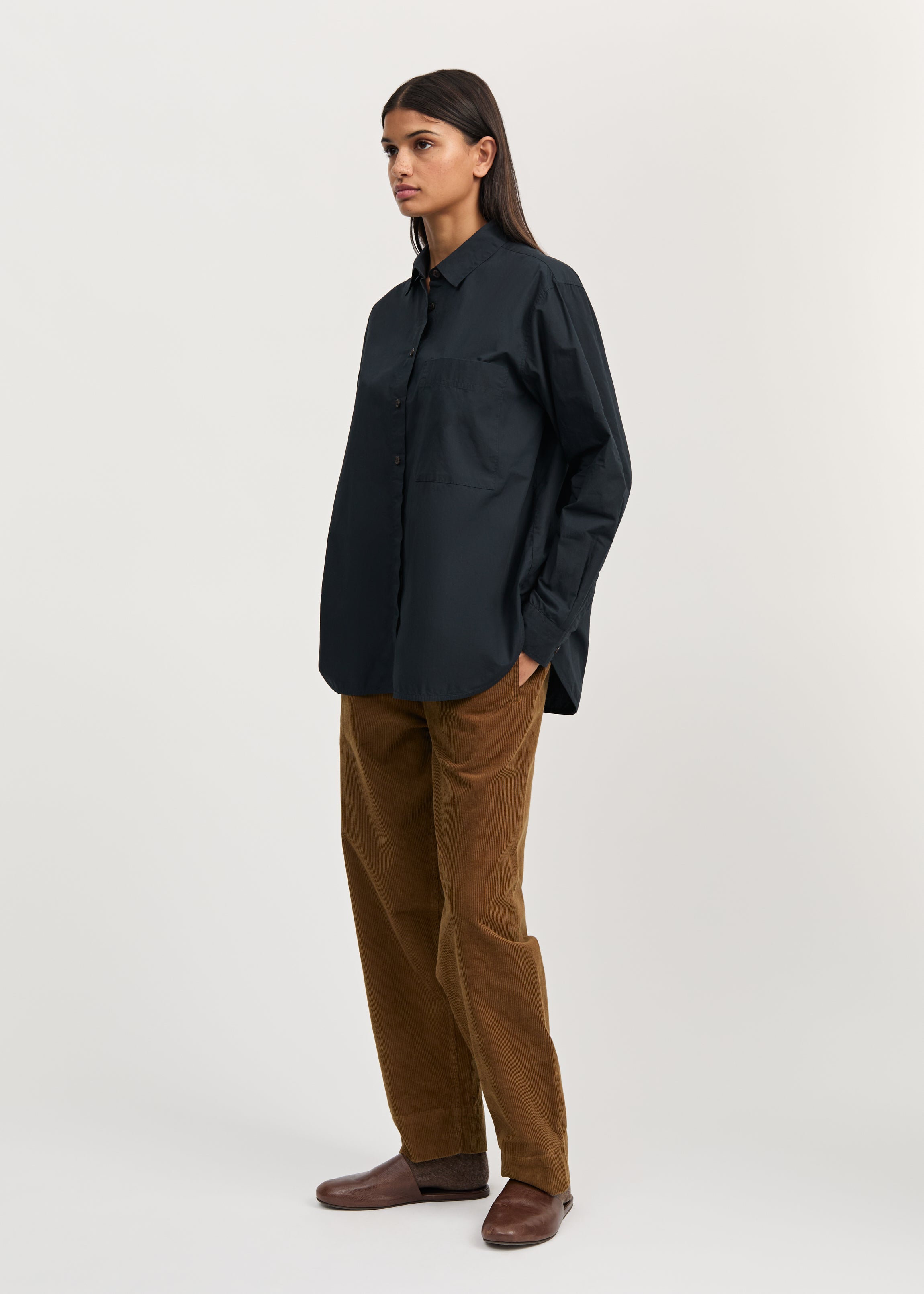 Lynette Shirt Dark Horn Black Navy