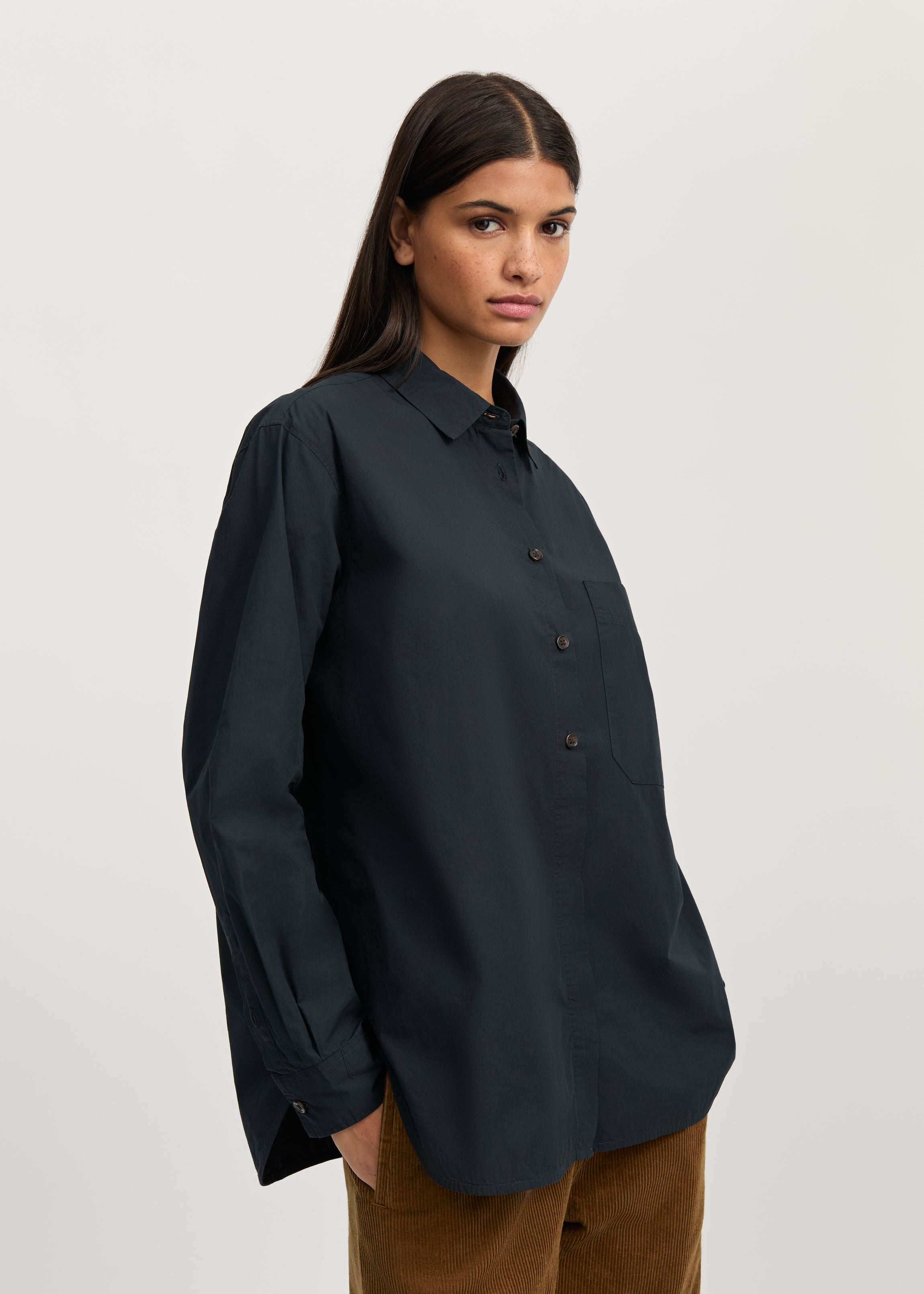 Lynette Shirt Dark Horn Black Navy