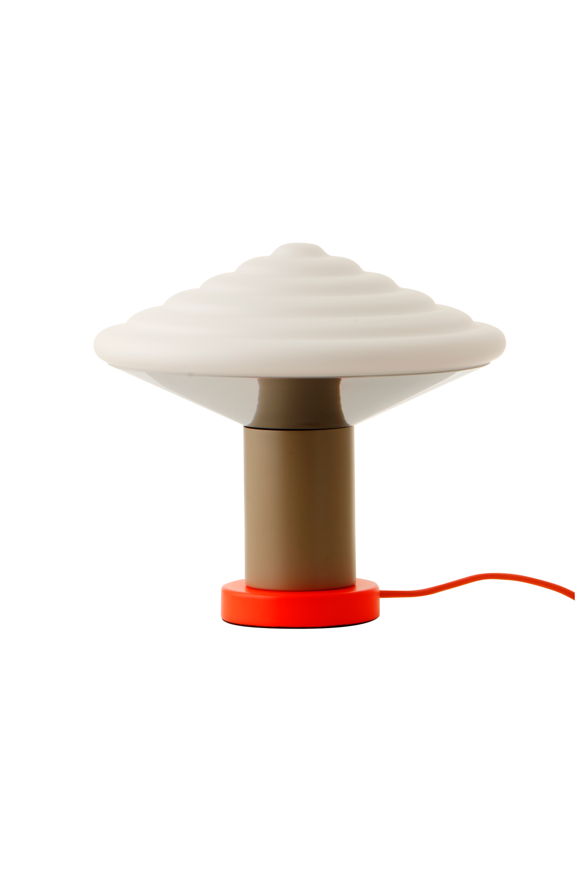 Whipped bordlampe orange tændt