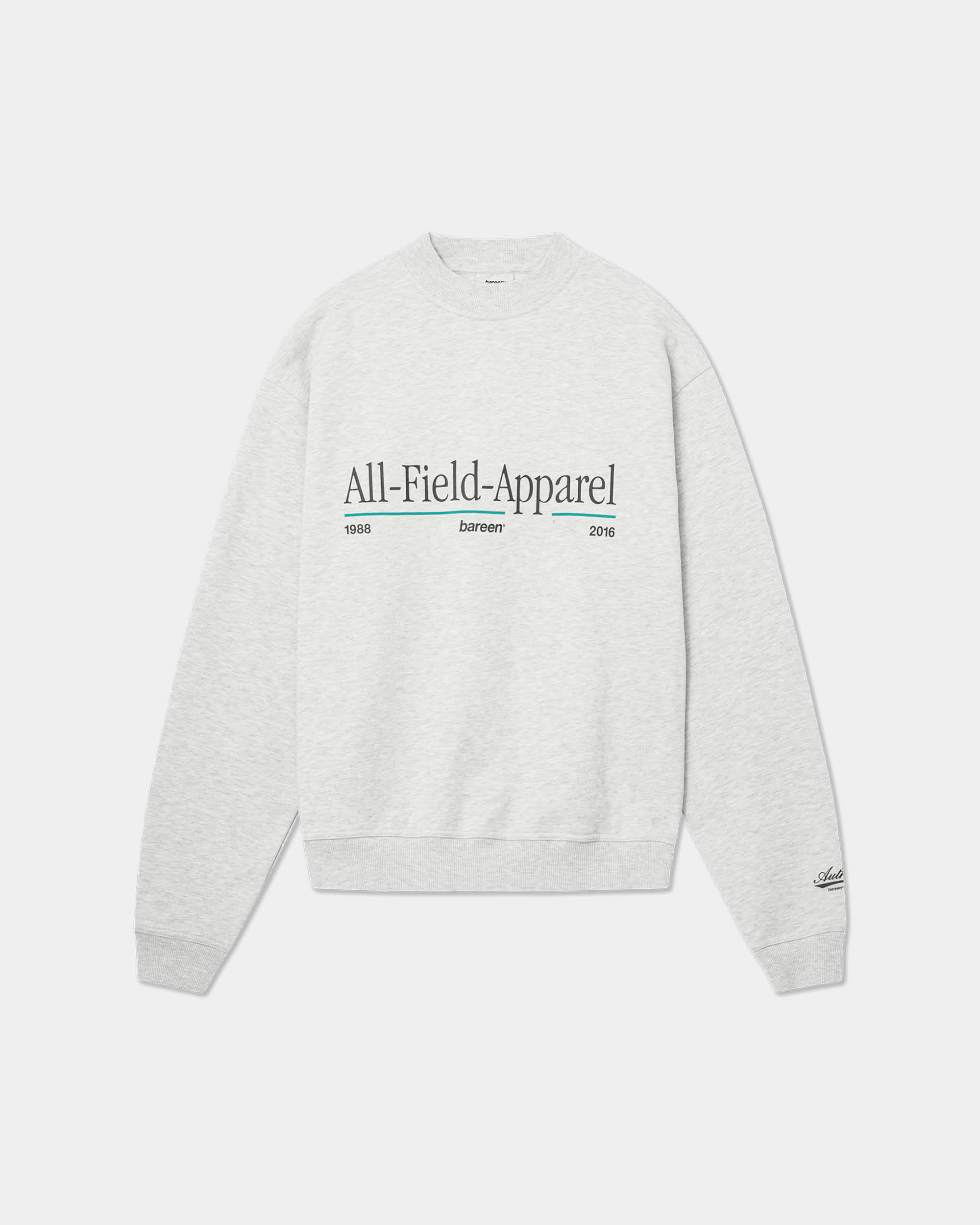 Oversized Crewneck All Field Apparel, Cloudy Grey