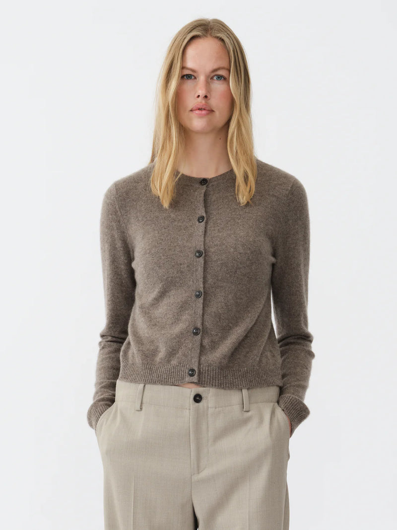 Women's O-Cardigan, Truffle