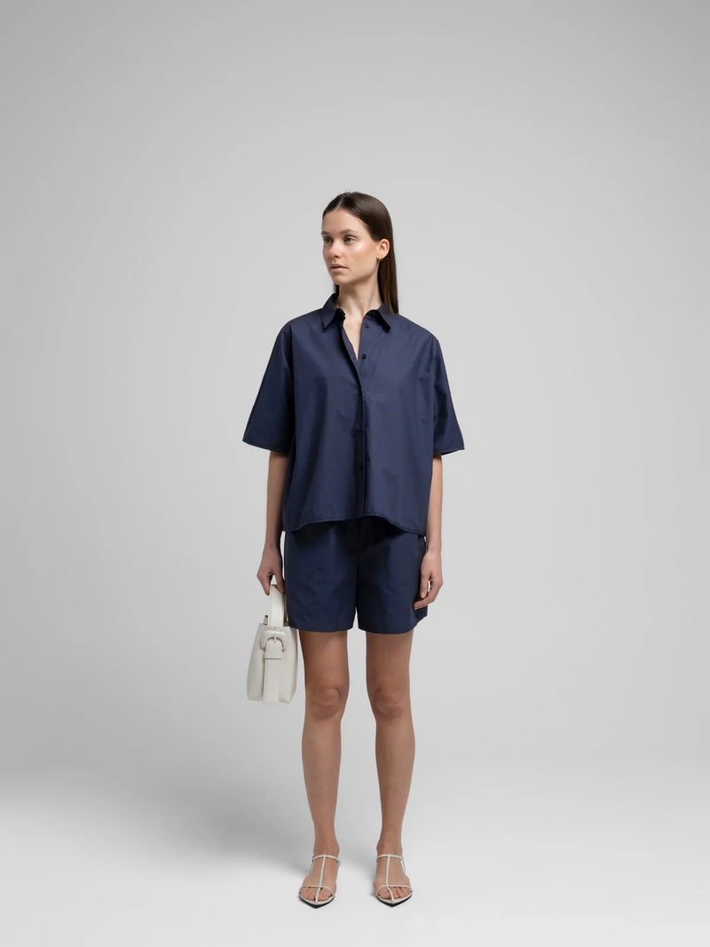 OCEAN POPLIN SHORTS, DARK NAVY
