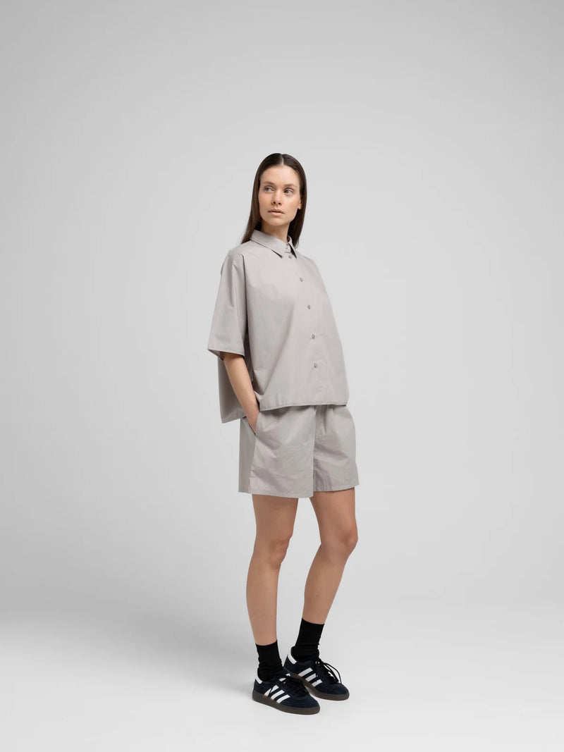 OCEAN POPLIN SHORTS, FLINT GREY