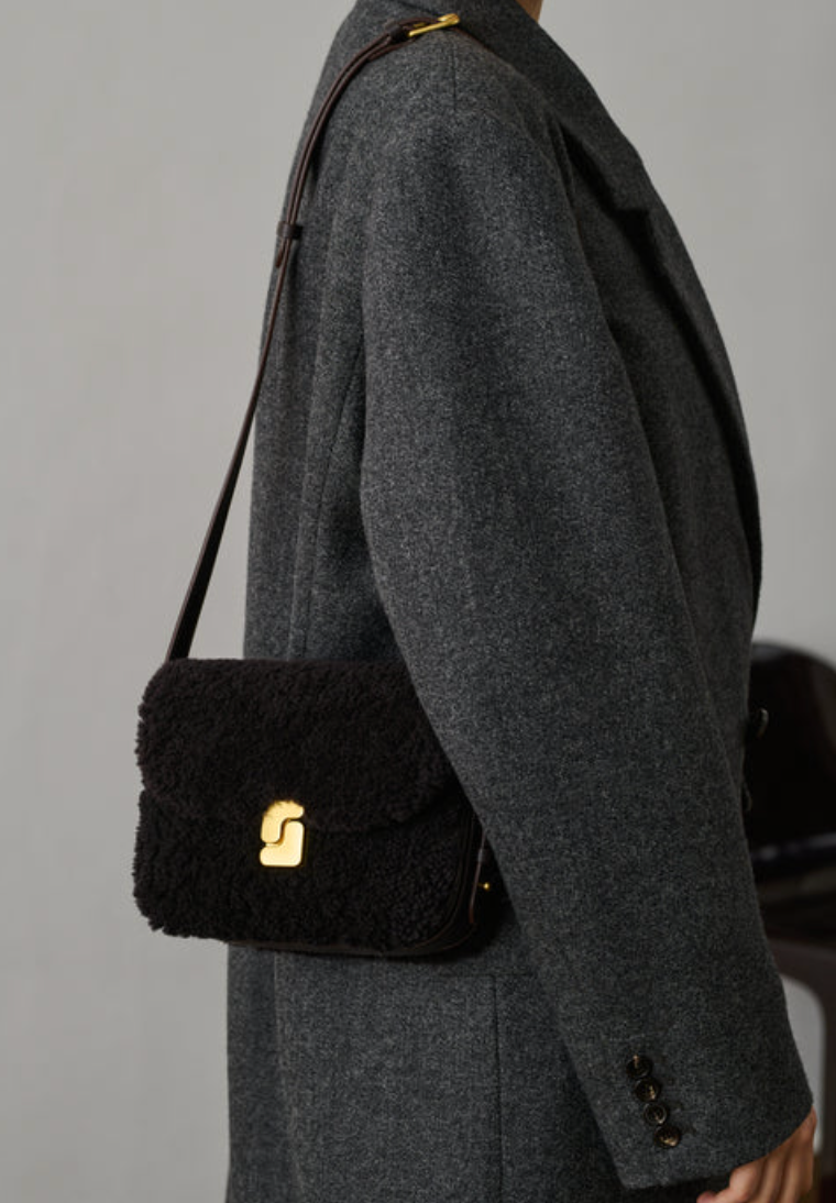 Bellisima Mini Bag, Dark Brown (sherling)