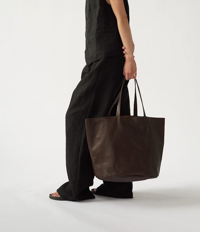 Full Grain Leather Bag, Brown