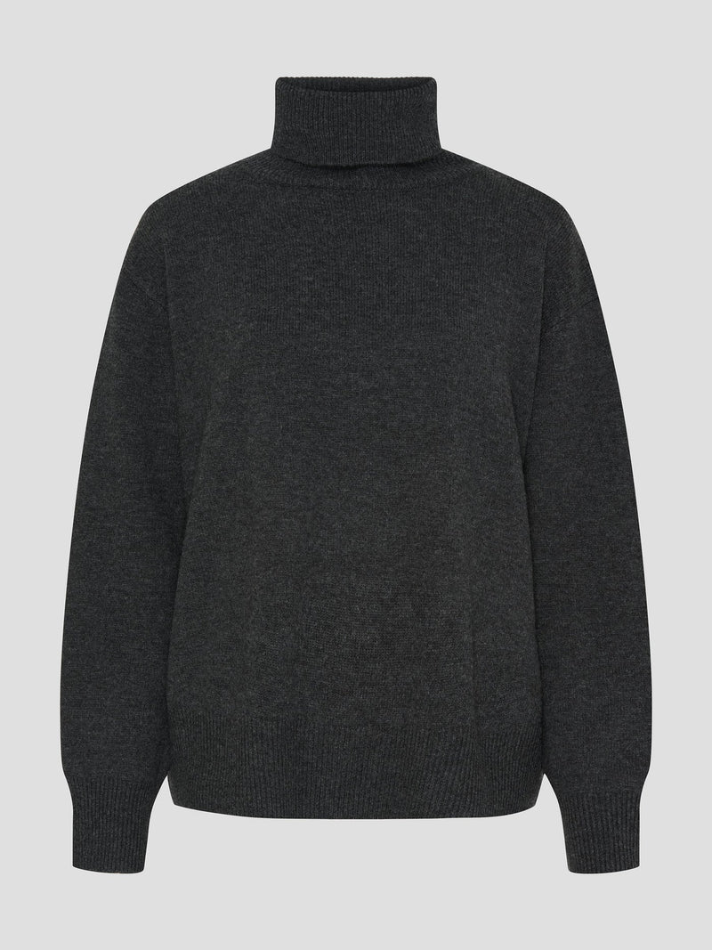Vigga Rollneck, Dark Grey Melange