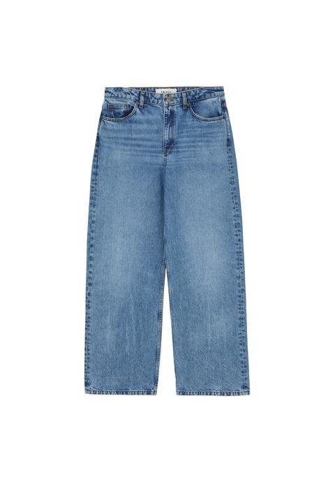 Willow Wide Jeans, Worn Mid Blue