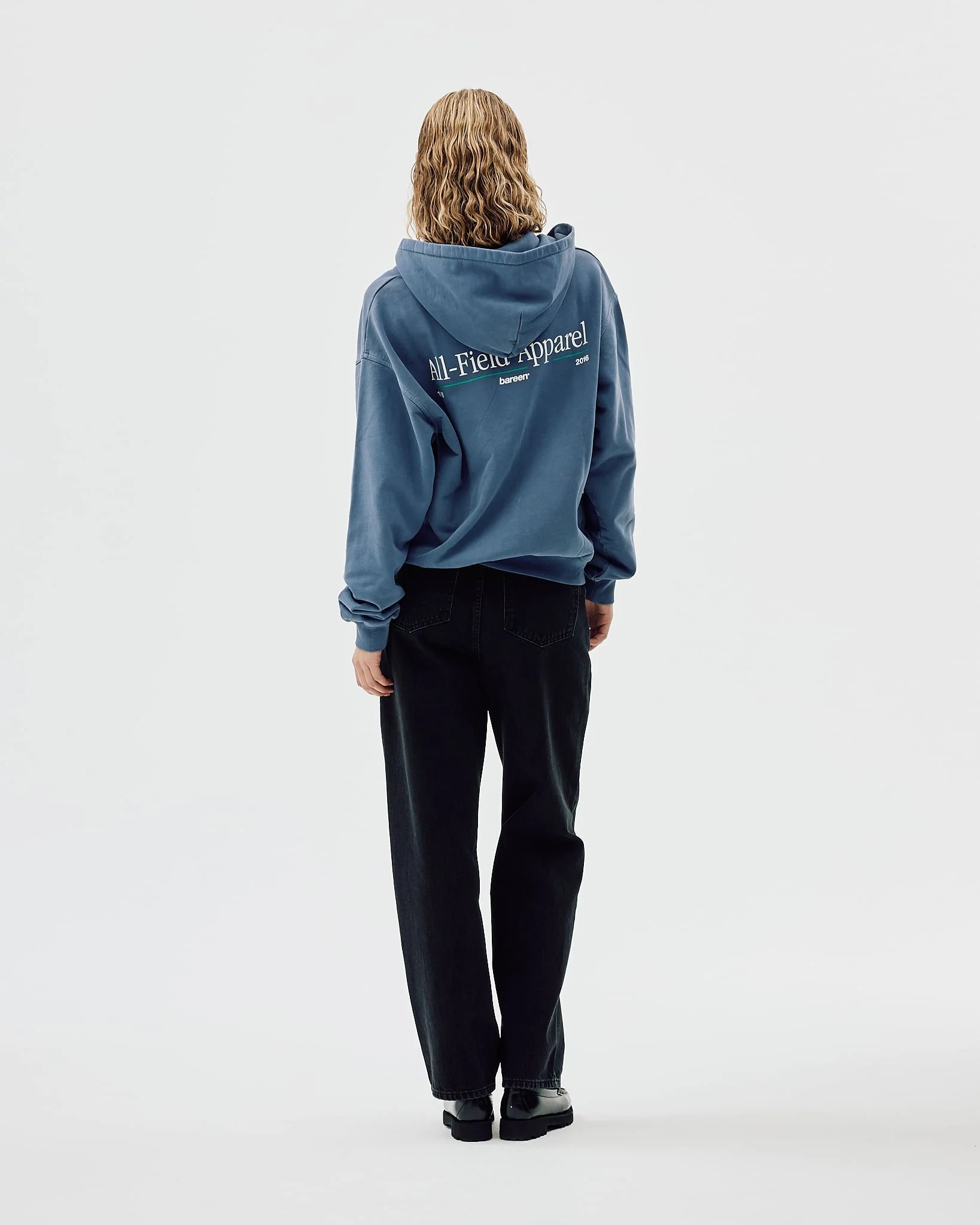 Oversized Zip Hoodie, All Field Apparel, Medival Blue