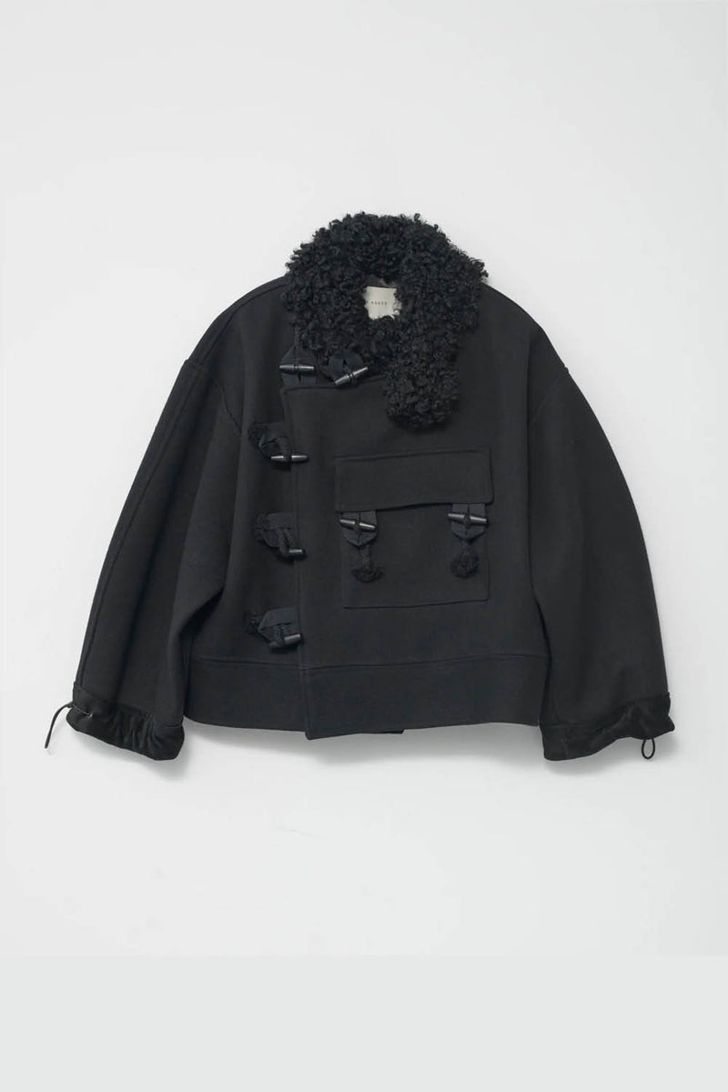 Hainsworth wool officers jacket, Black
