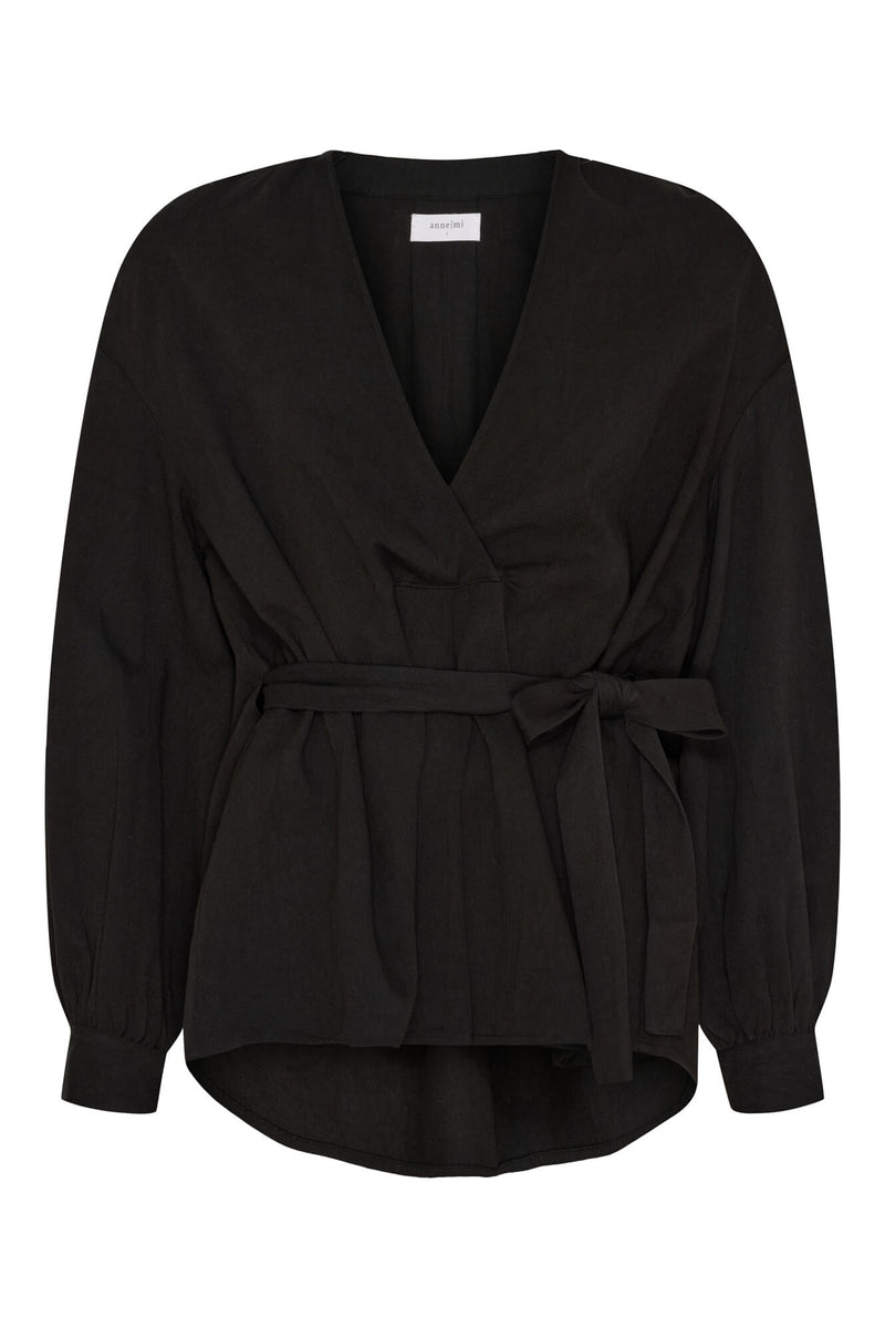 Flora LS Blouse, Black