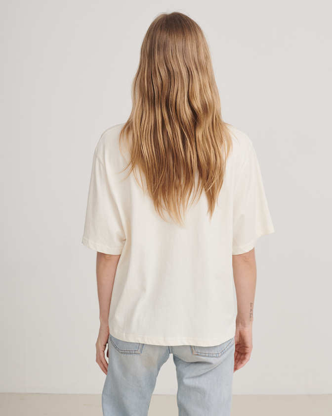 Andy Oversize Tee, Light Cream