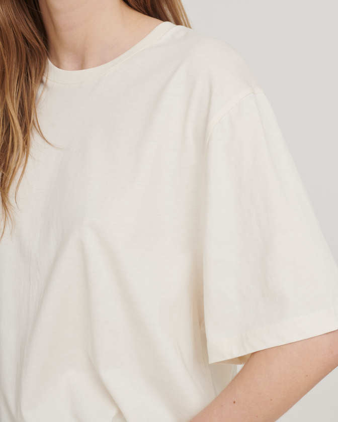 Andy Oversize Tee, Light Cream