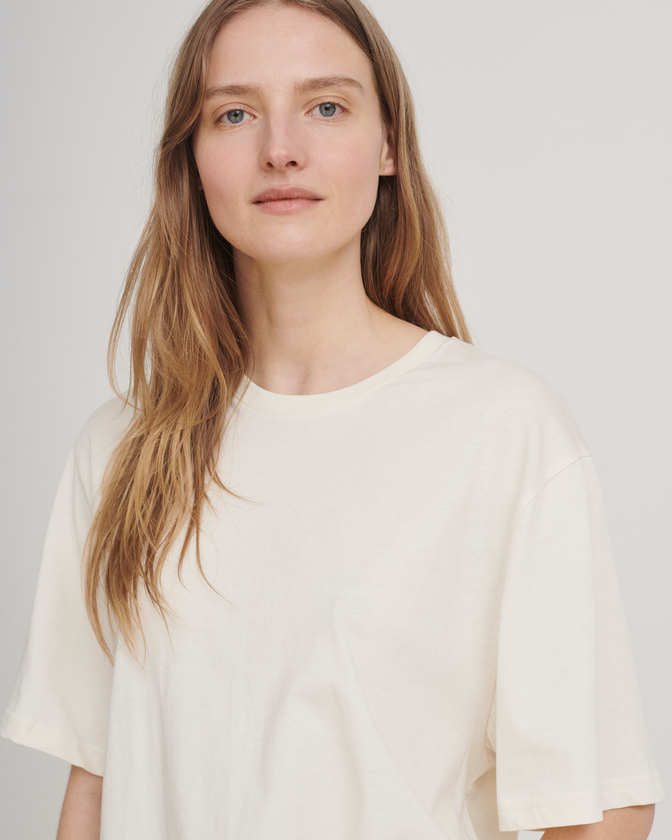 Andy Oversize Tee, Light Cream