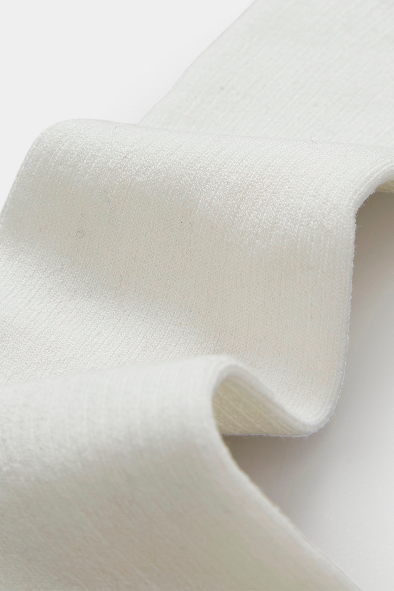 Cotton Rib Socks, White