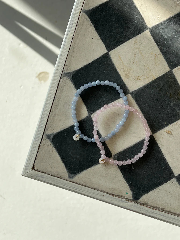 Aquamarin armbånd, 4mm