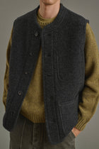 Soeur Samuel vest antracitgrå detalje