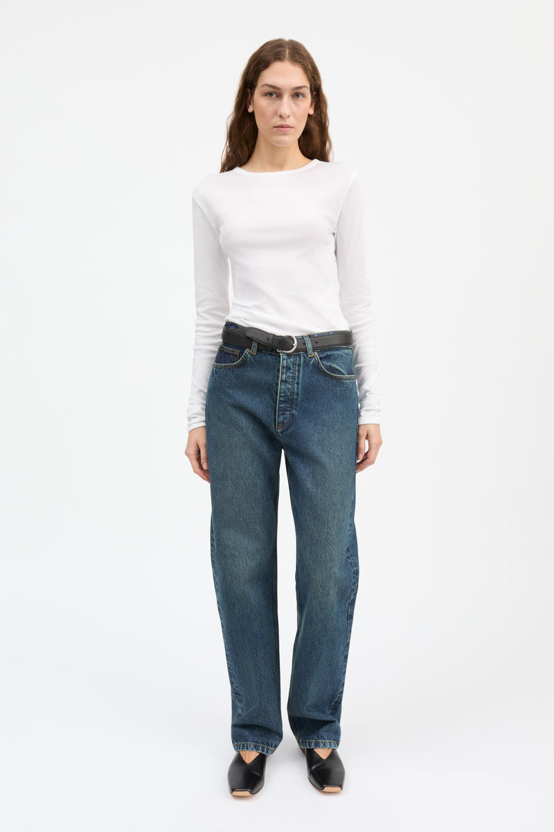 Seventies O-neck Blouse, White