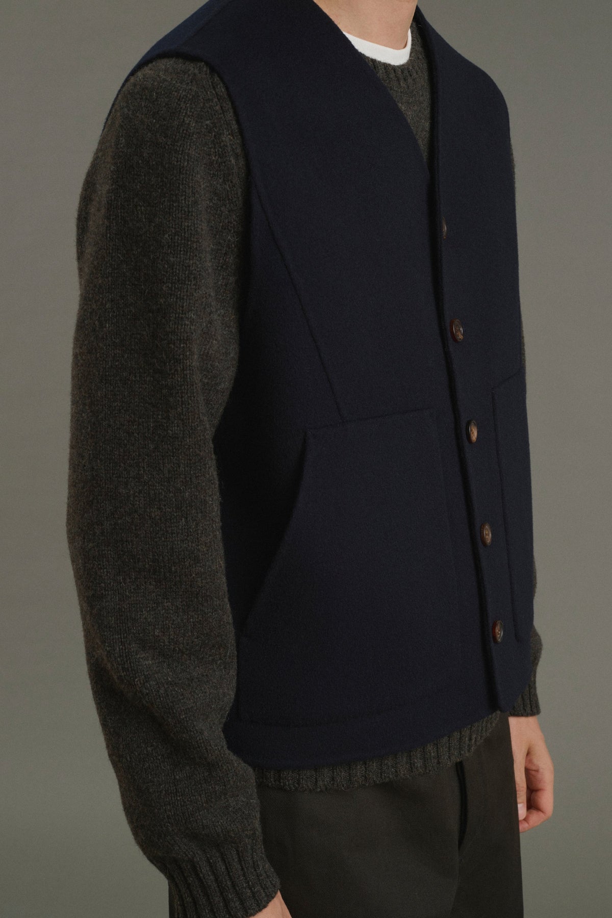 Soeur Romain vest deep navy detalje