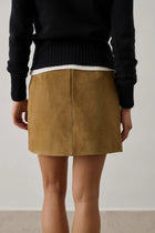 Inno leather mini skirt, Sable (Sand)
