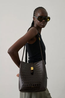 Bello Bag, Marron Foncé Croc (Brun Croc)