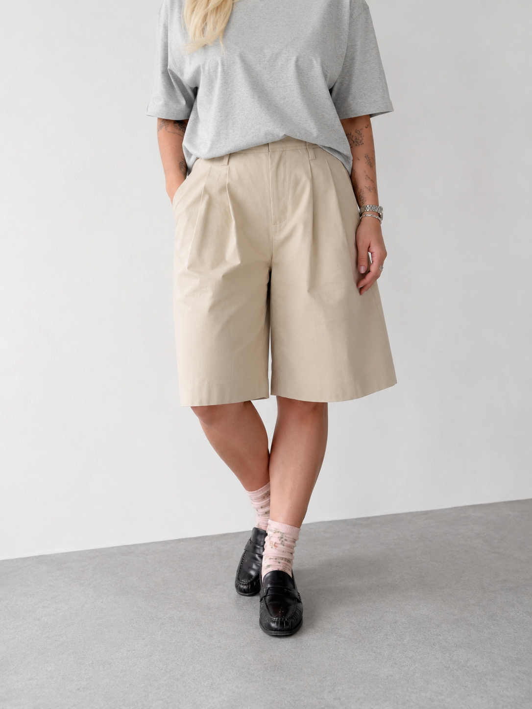 LouLou Shorts Cotton, Khaki (lys)